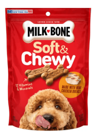 Milk-Bone Soft and Chewy Dog Treats, Chicken Recipe With Chicken Breast, 5.6oz bag