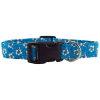 Blue Hawaiian Flowers Dog Collar